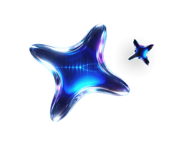 3D Glass Star Graphic