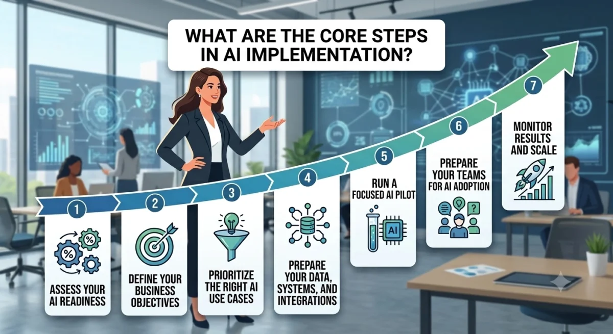 What are the Core Steps in AI Implementation?